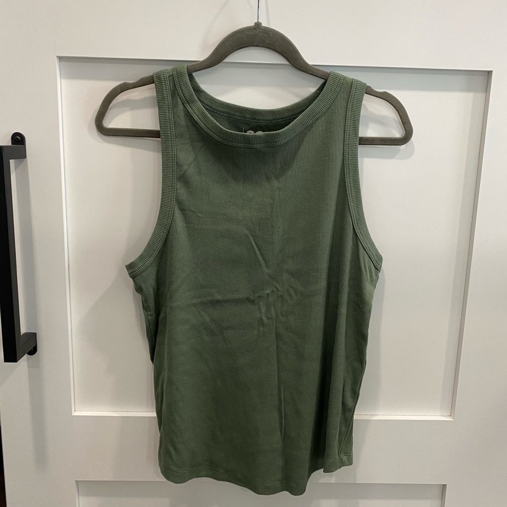 So. Brand Olive Green Colored High Neck Basic Tank | Size XXL